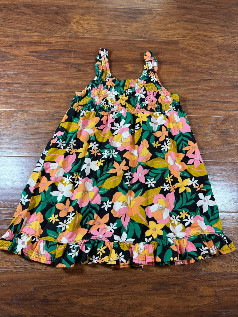 Volcom Black Floral Smocked top